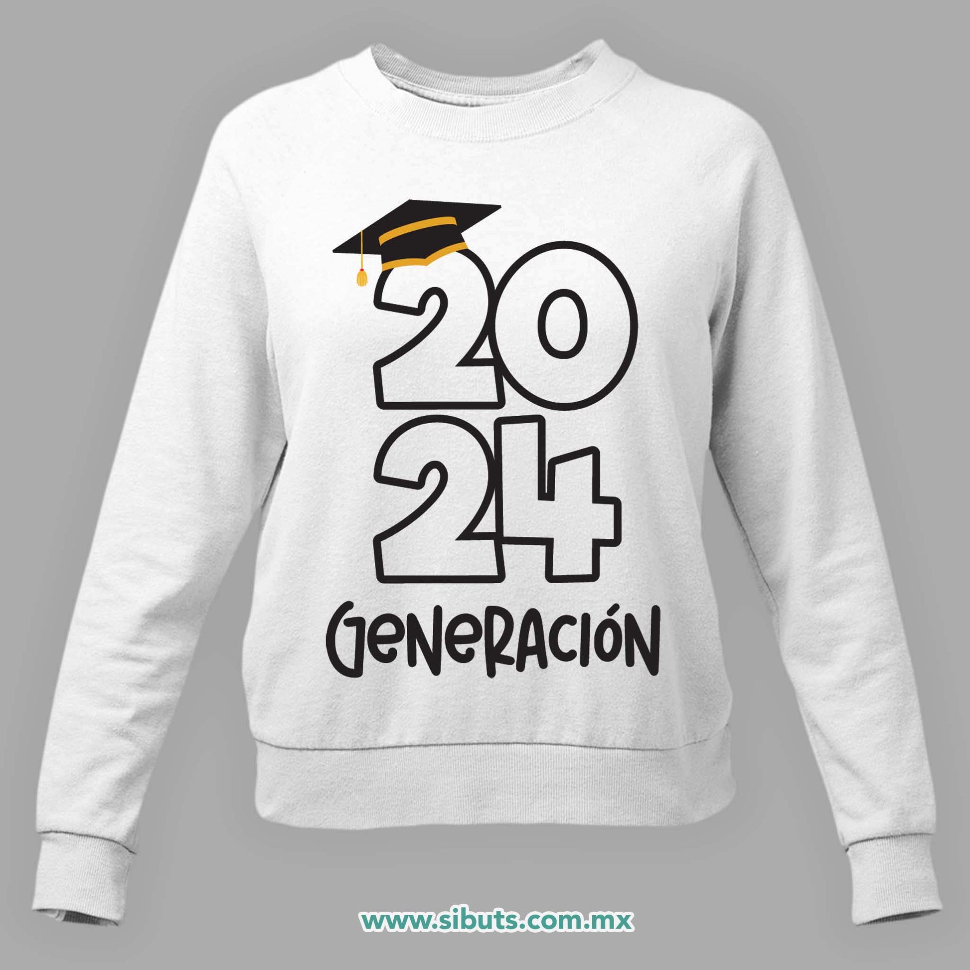 Sudadera Mujer Cuello Redondo Graduación Generación Personalizada
