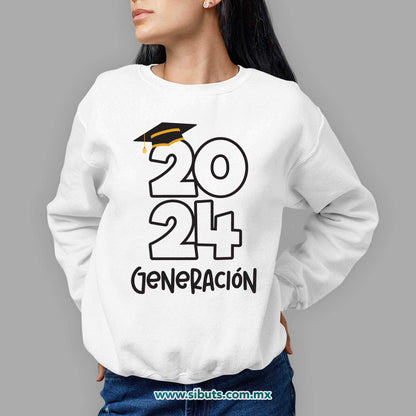 Sudadera Mujer Cuello Redondo Graduación Generación Personalizada