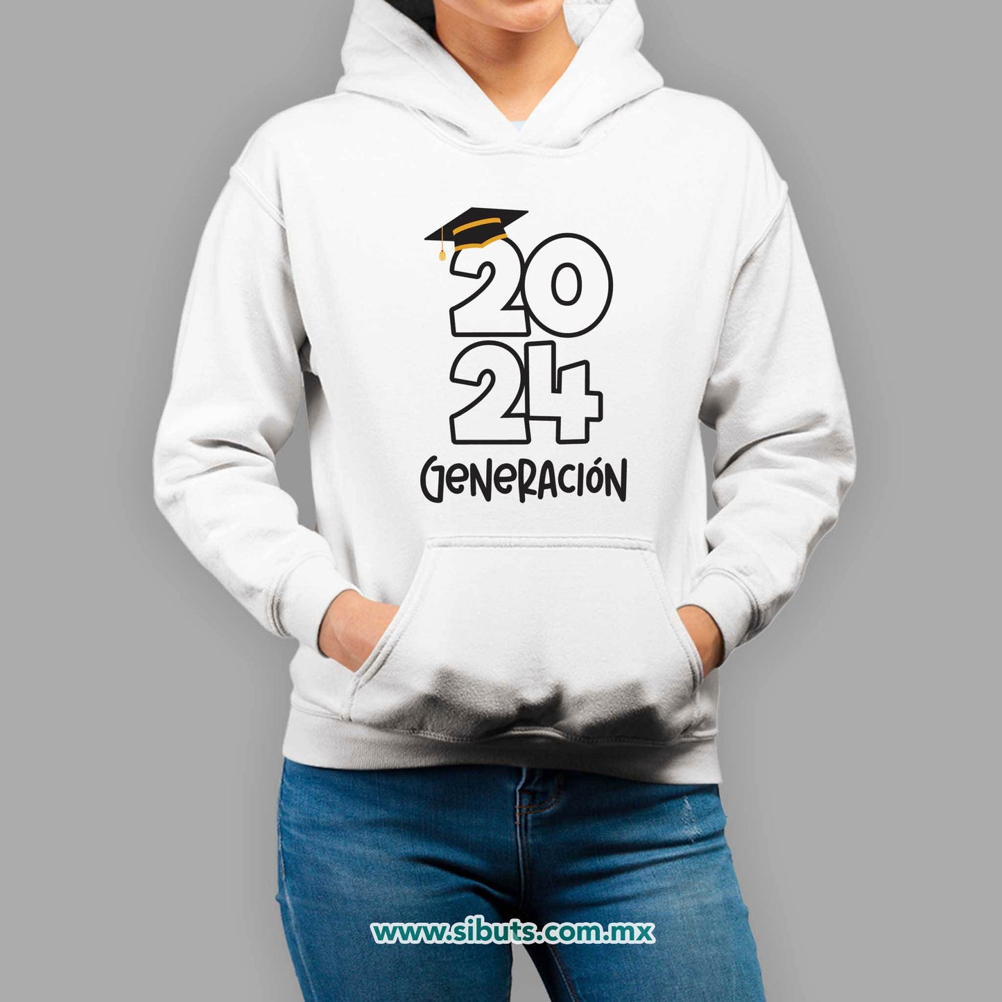 Sudadera Mujer Gorro Graduación Generación Personalizada