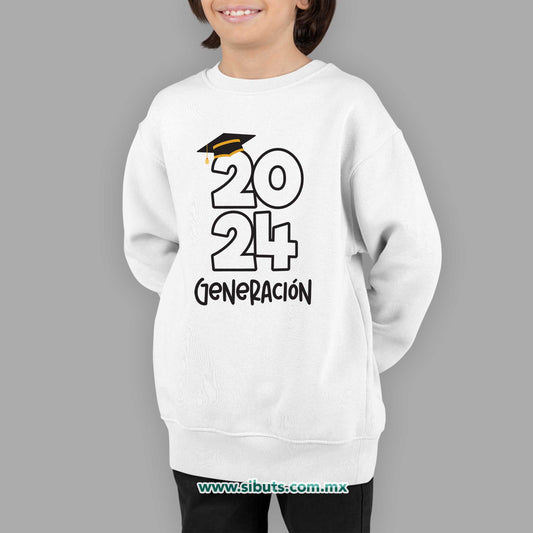 Sudadera Niño Cuello Redondo Graduación Generación Personalizada