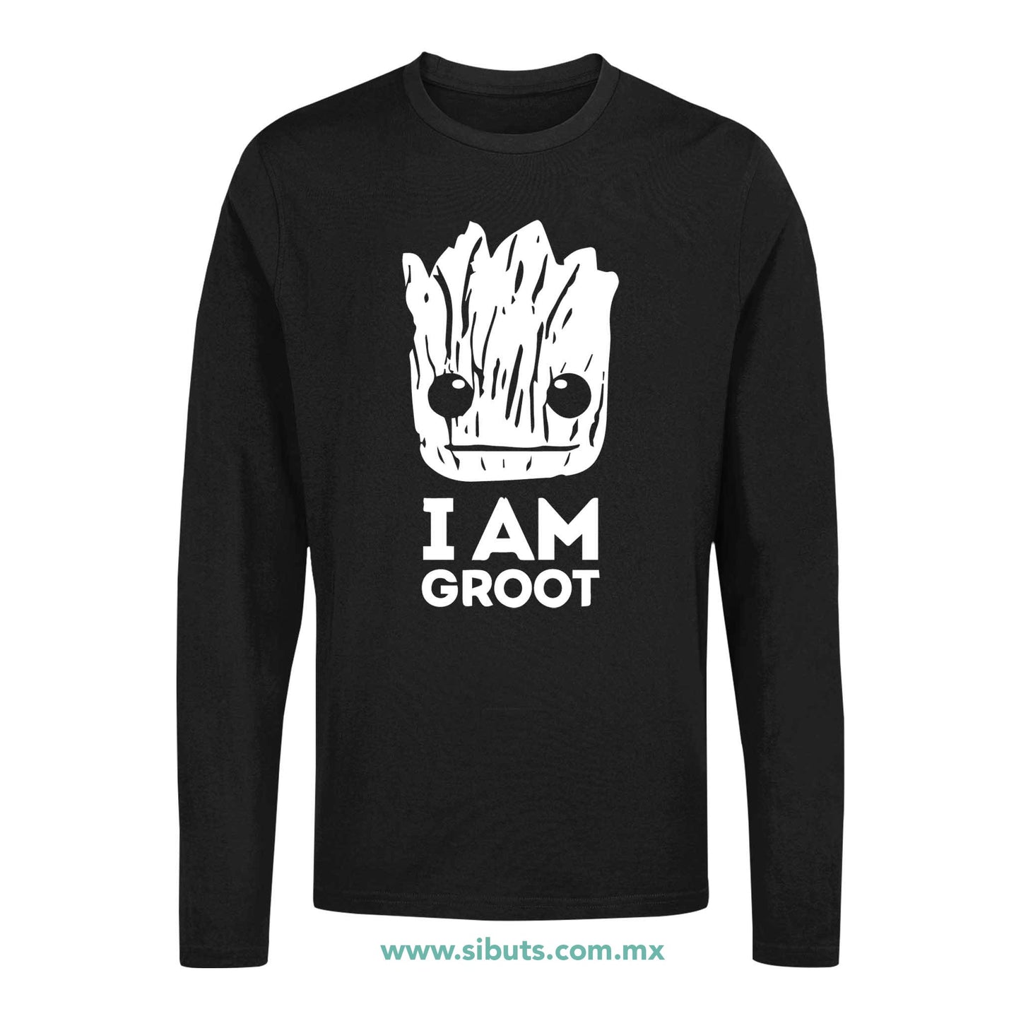 Playera Hombre Manga Larga Guardianes De La Galaxia I Am Groot