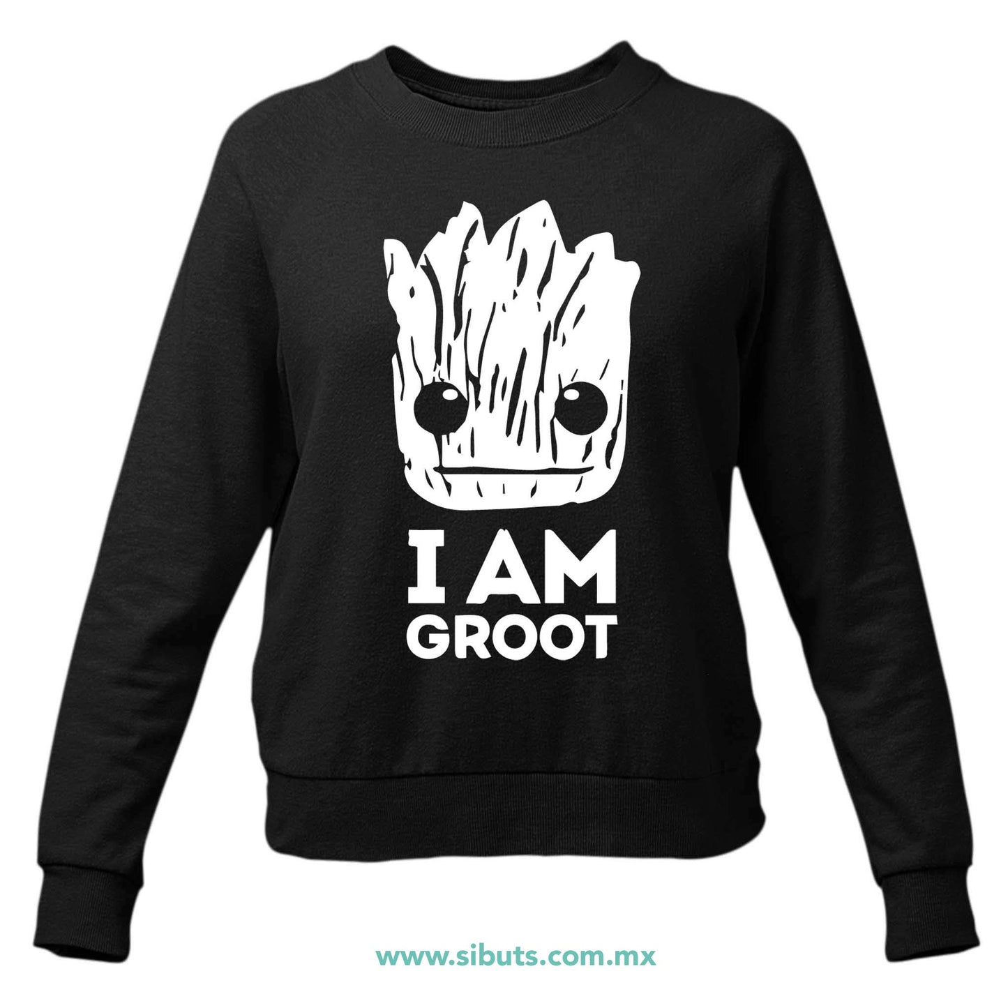 Sudadera Mujer Cuello Redondo Guardianes De La Galaxia I Am Groot