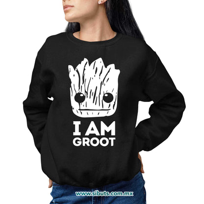 Sudadera Mujer Cuello Redondo Guardianes De La Galaxia I Am Groot