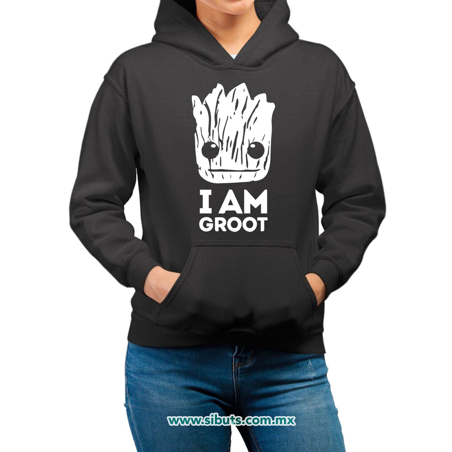 Sudadera Mujer Gorro Guardianes De La Galaxia I Am Groot