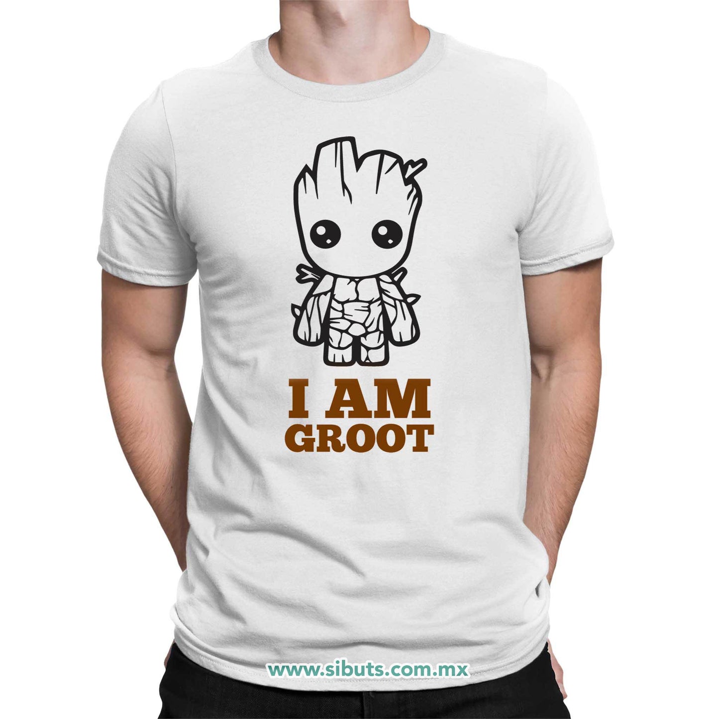 Playera Hombre Guardianes De La Galaxia I Am Groot Árbol