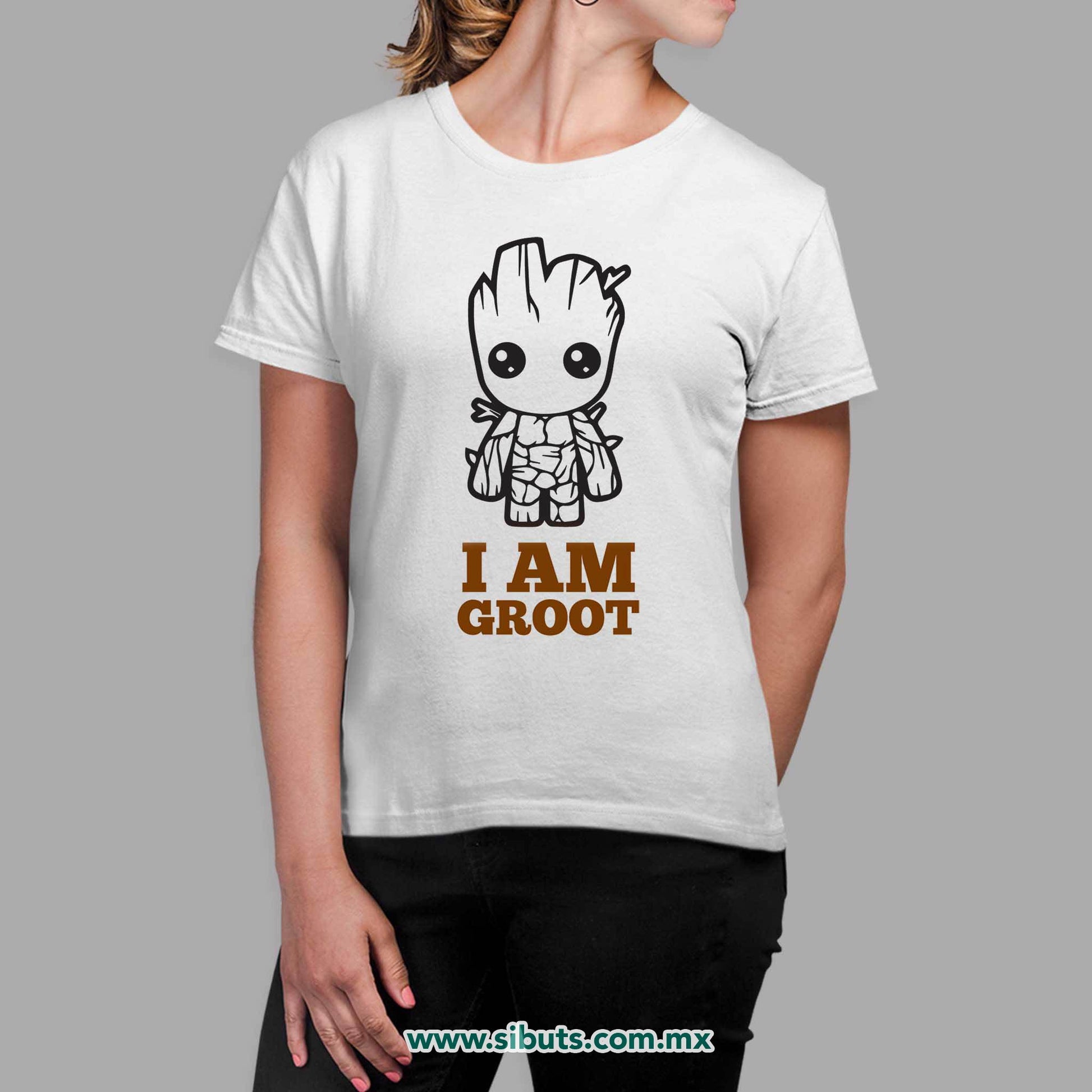 Playera Mujer Guardianes De La Galaxia I Am Groot Árbol