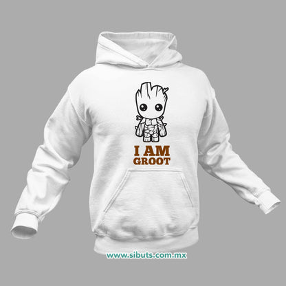 Sudadera Hombre Gorro Guardianes De La Galaxia I Am Groot Árbol