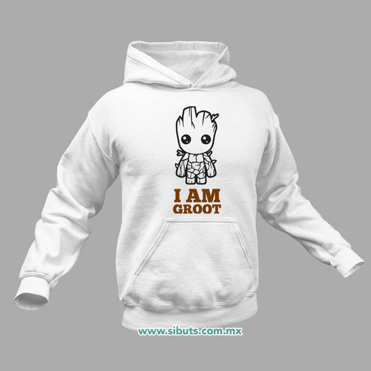 Sudadera Hombre Gorro Guardianes De La Galaxia I Am Groot Árbol