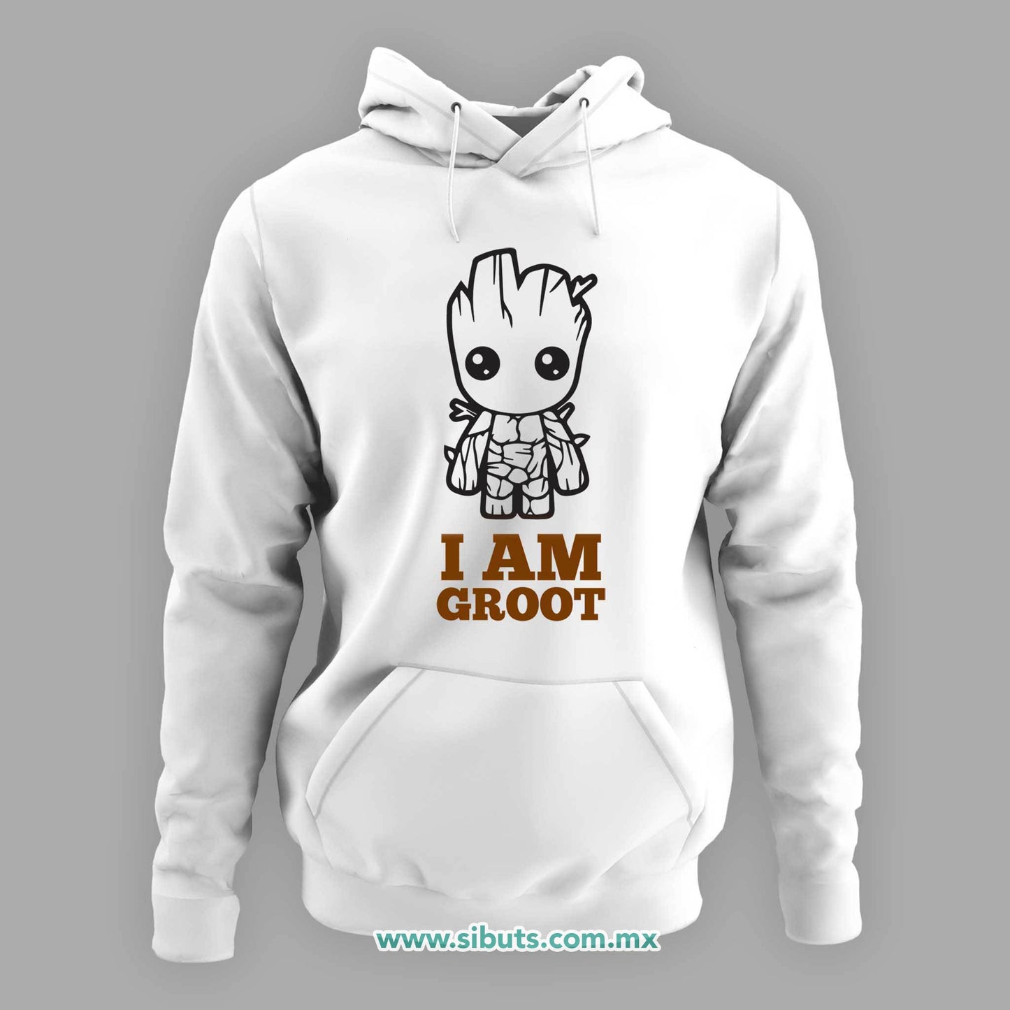 Sudadera Mujer Gorro Guardianes De La Galaxia I Am Groot Árbol
