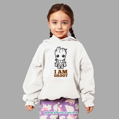 Sudadera Niño Gorro Guardianes De La Galaxia I Am Groot Árbol