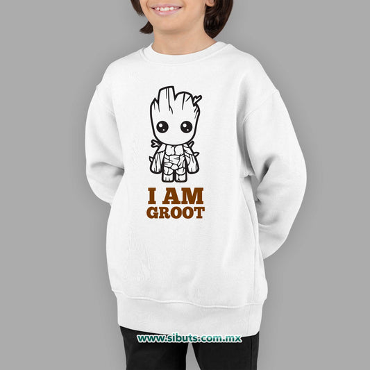 Sudadera Niño Cuello Redondo Guardianes De La Galaxia I Am Groot Árbol