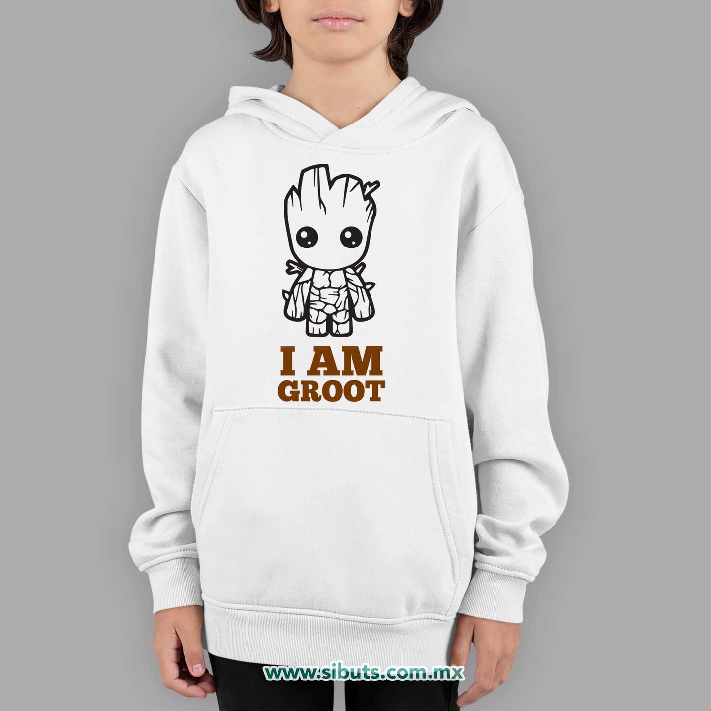 Sudadera Niño Gorro Guardianes De La Galaxia I Am Groot Árbol