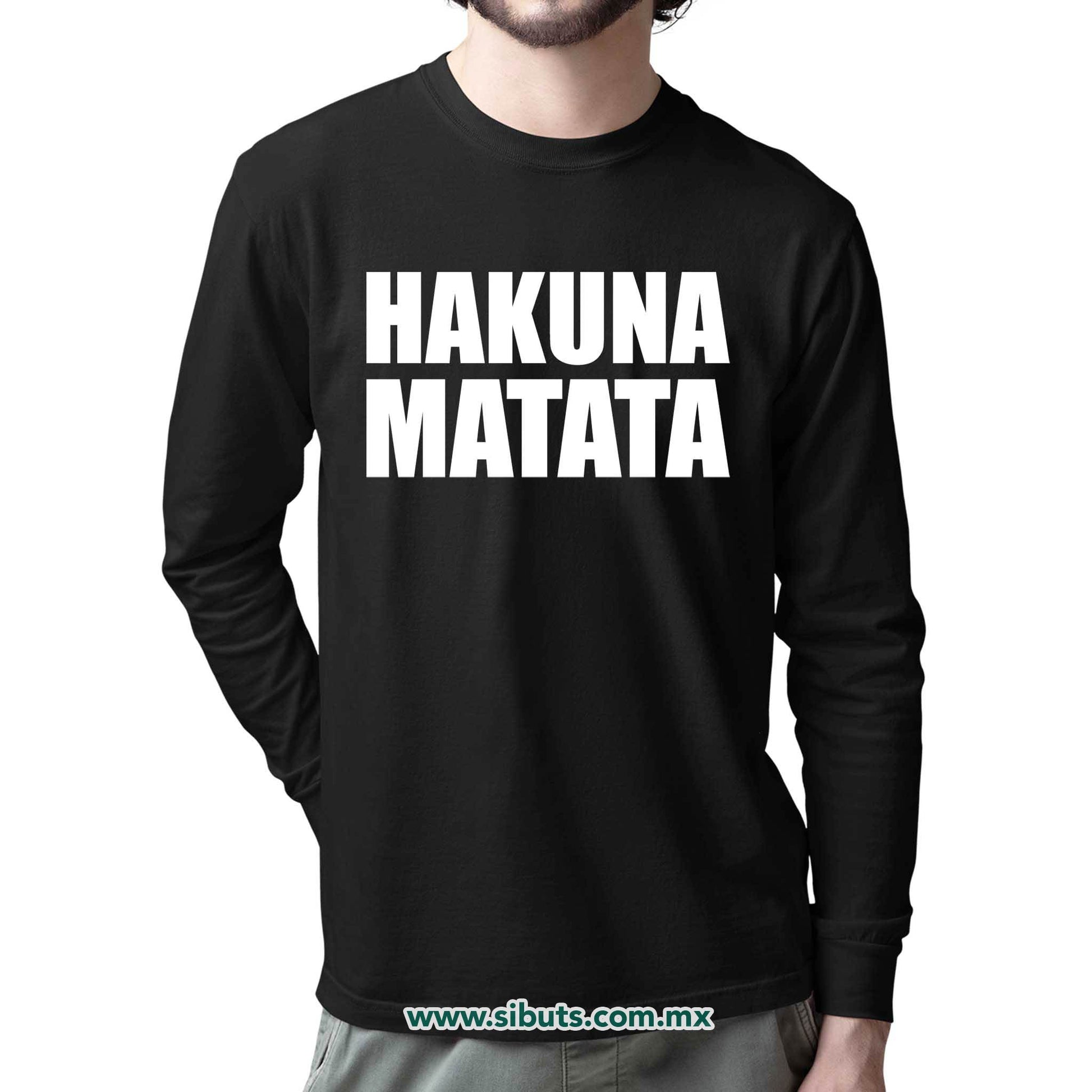 Playera Hombre Manga Larga Hakuna Matata