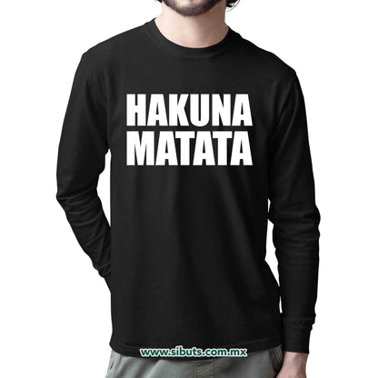 Playera Hombre Manga Larga Hakuna Matata