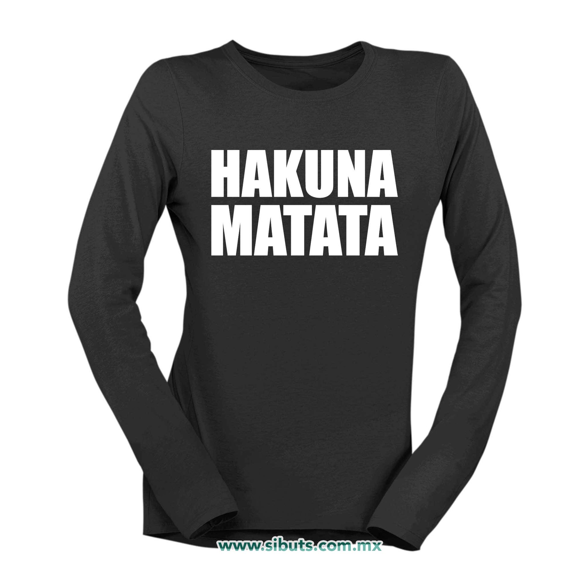 Playera Mujer Manga Larga Hakuna Matata