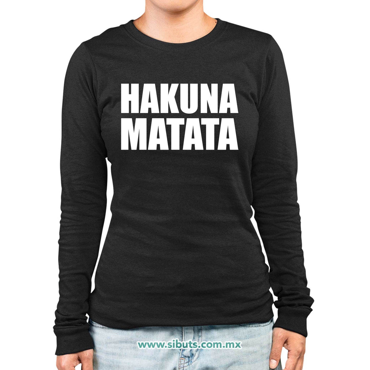 Playera Mujer Manga Larga Hakuna Matata