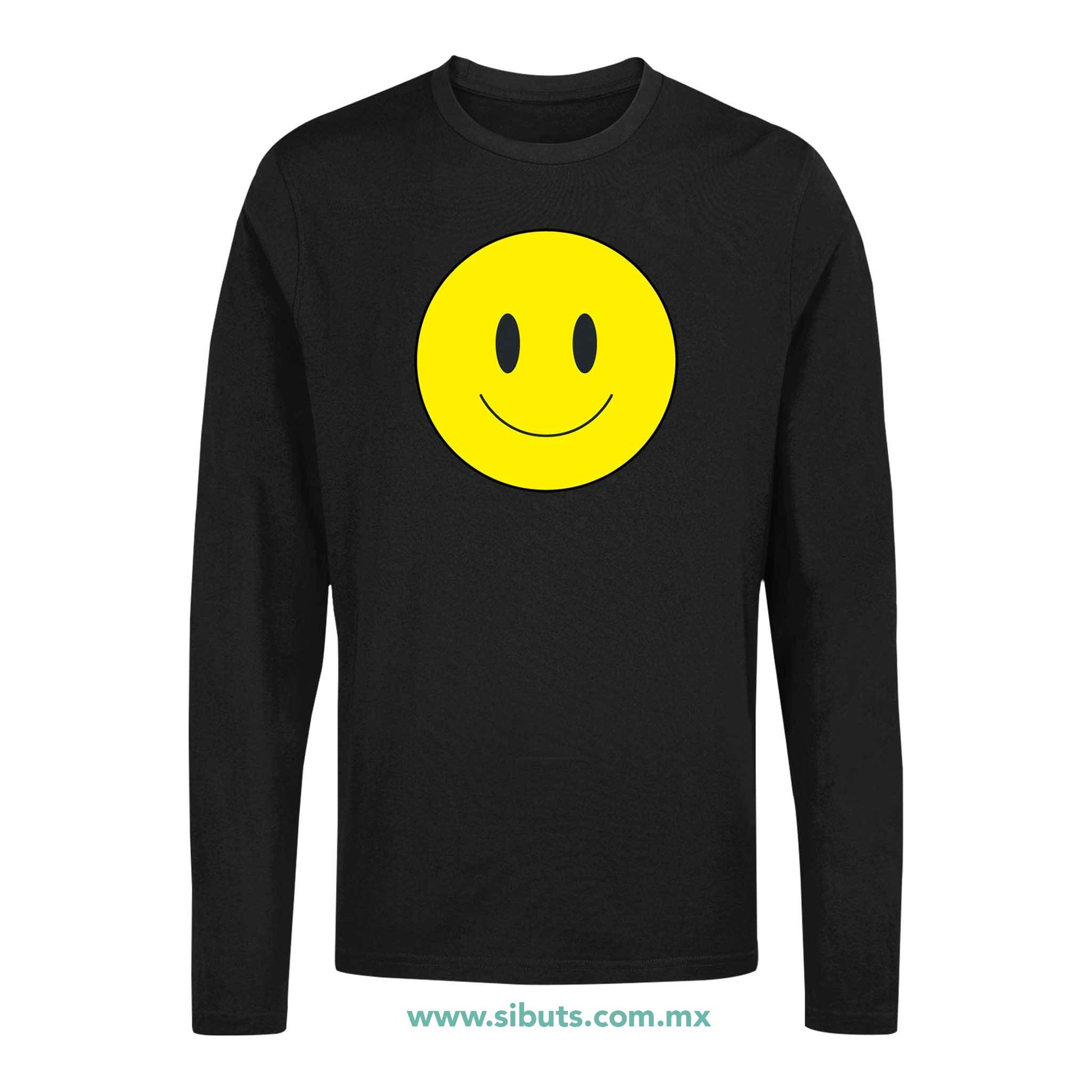 Playera Hombre Manga Larga Happy Face