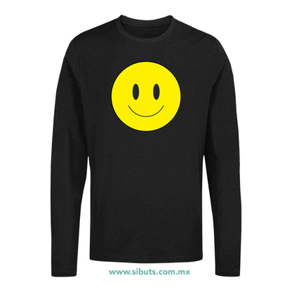 Playera Hombre Manga Larga Happy Face
