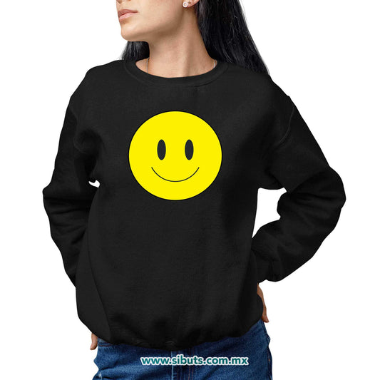 Sudadera Mujer Cuello Redondo Happy Face