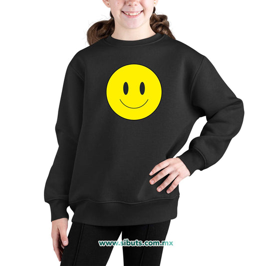 Sudadera Niña Cuello Redondo Happy Face
