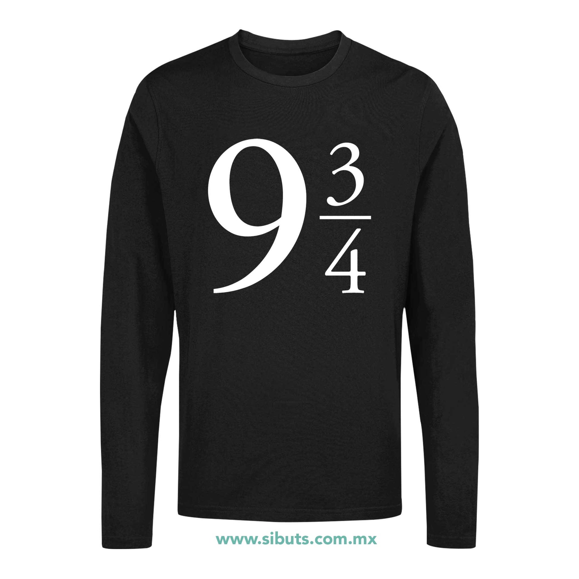 Playera Hombre Manga Larga Harry Potter 9 3/5