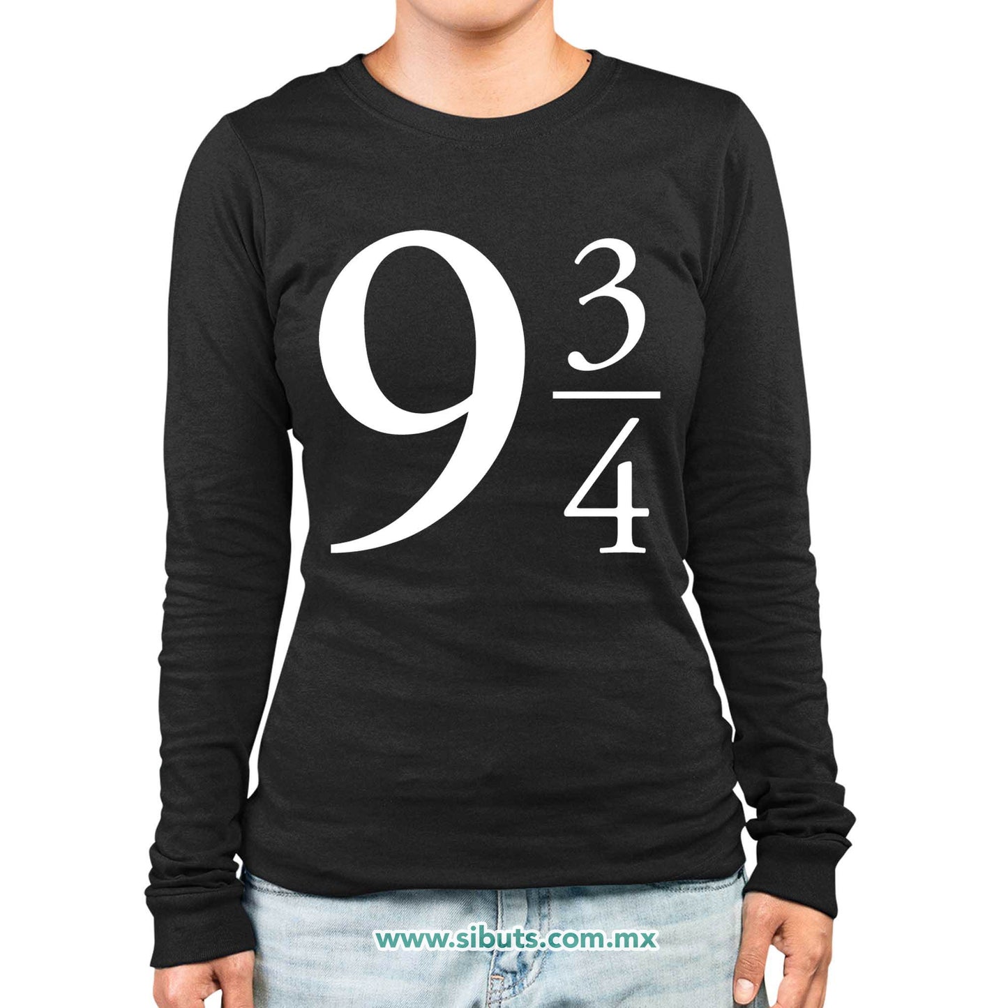 Playera Mujer Manga Larga Harry Potter 9 3/7