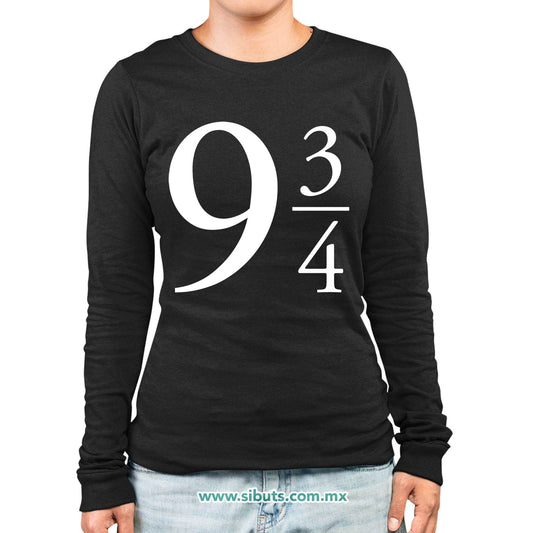 Playera Mujer Manga Larga Harry Potter 9 3/7