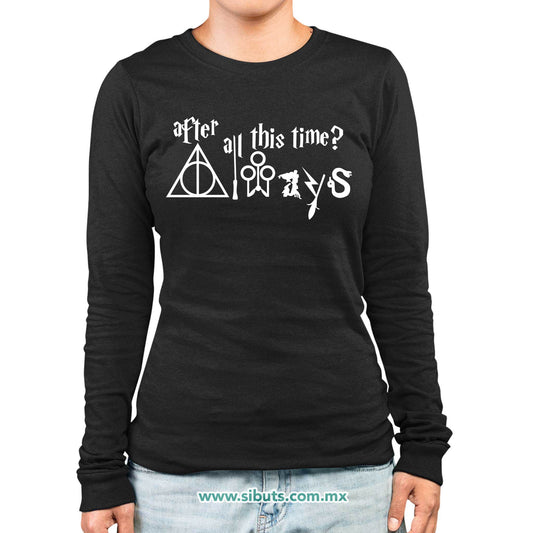 Playera Mujer Manga Larga Harry Potter Always After All This Time