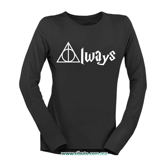 Playera Mujer Manga Larga Harry Potter Always