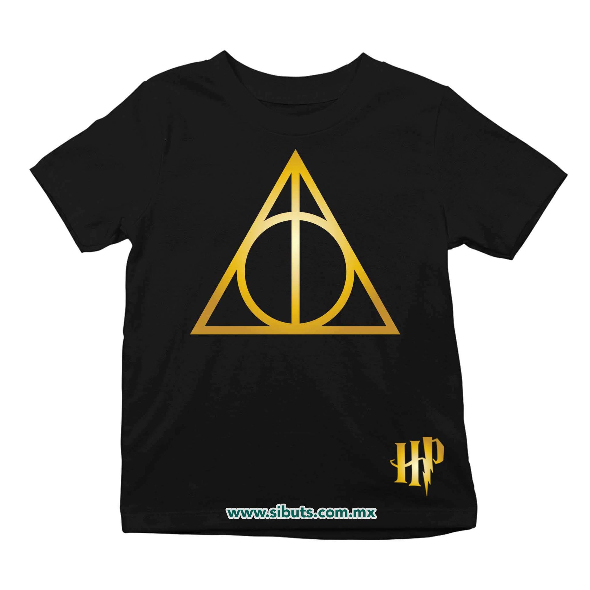 Playera Niña Harry Potter Deathly Dorado