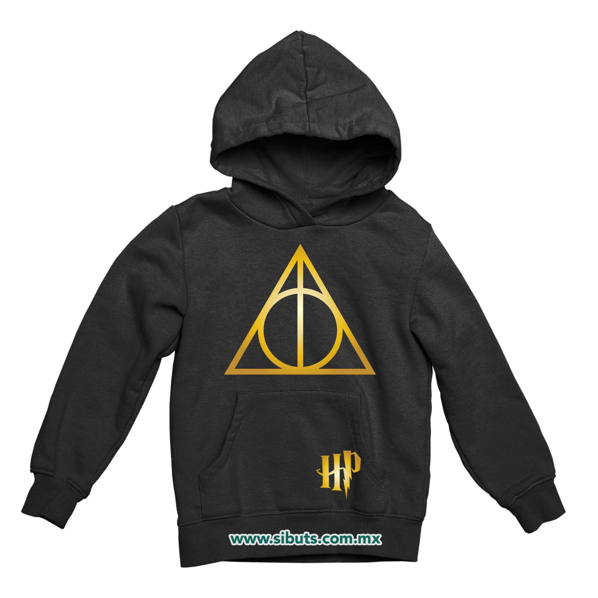 Sudadera Niña Gorro Harry Potter Deathly Dorado