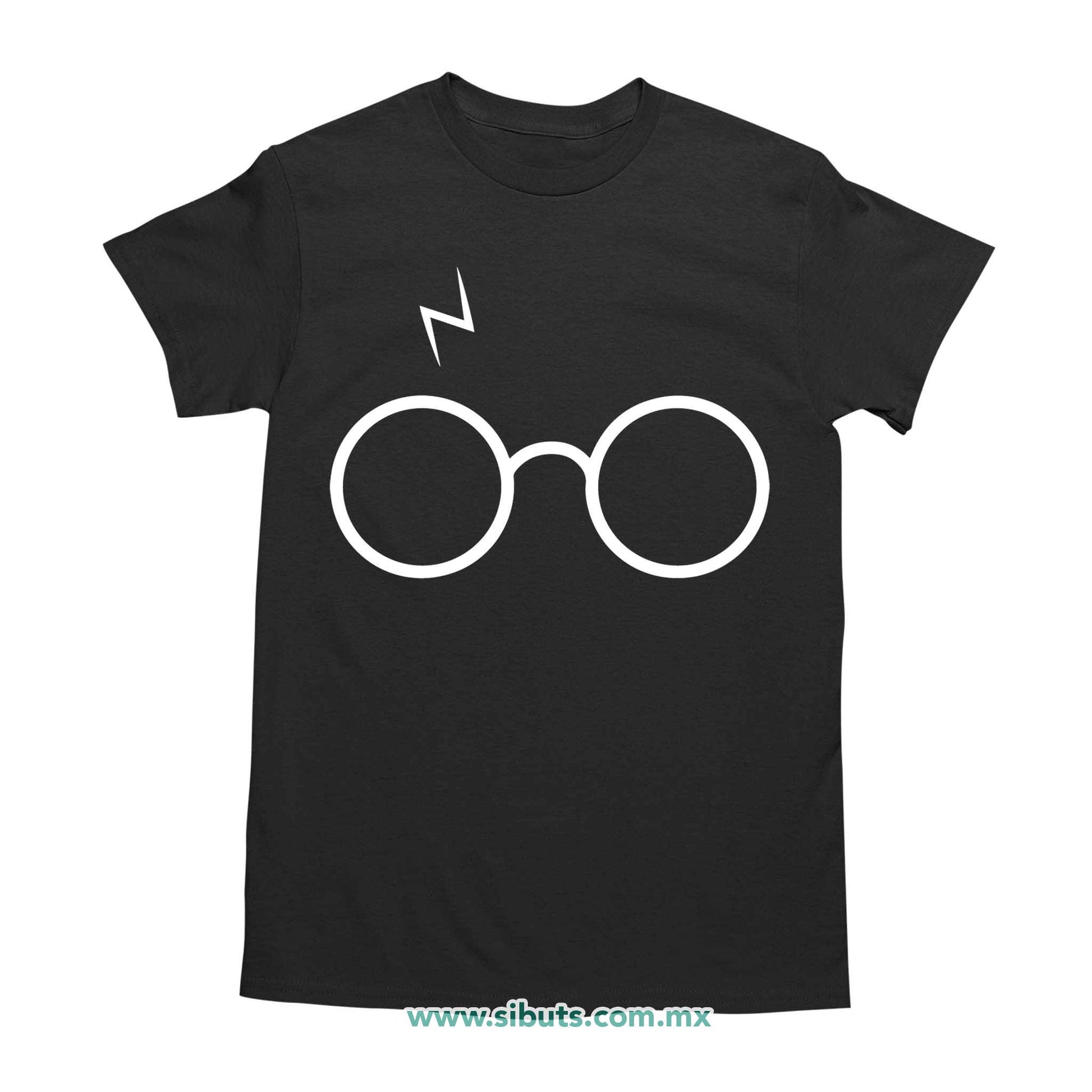 Playera Hombre Harry Potter Silueta Lentes