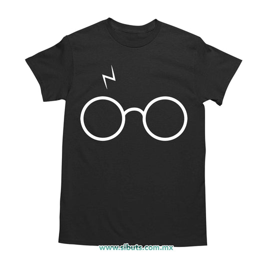 Playera Hombre Harry Potter Silueta Lentes
