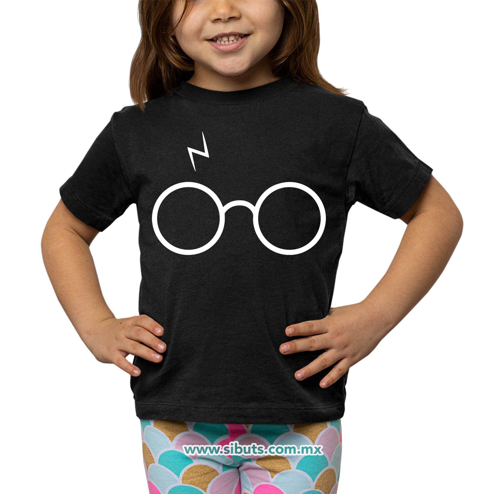 Playera Niña Harry Potter Silueta Lentes