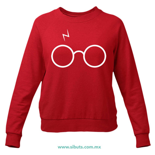 Sudadera Mujer Cuello Redondo Harry Potter Lentes