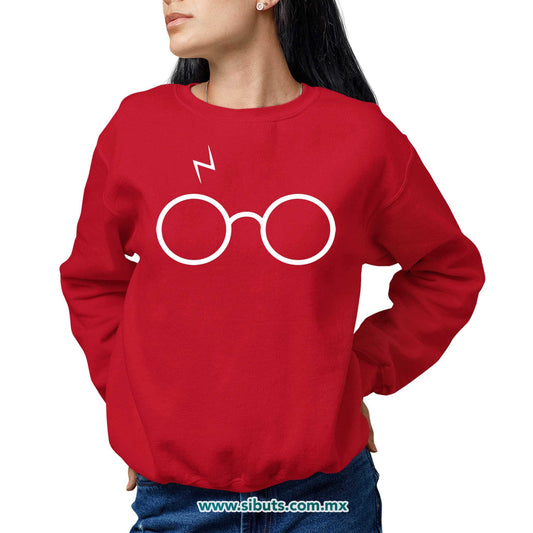Sudadera Mujer Cuello Redondo Harry Potter Lentes