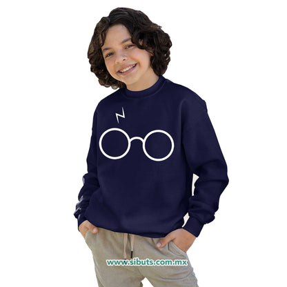 Sudadera Niña Cuello Redondo Harry Potter Silueta Lentes