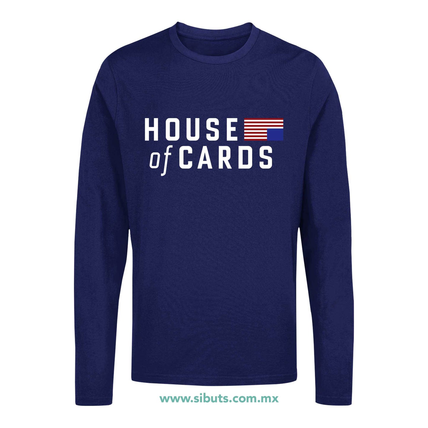 Playera Hombre Manga Larga House Of Cards