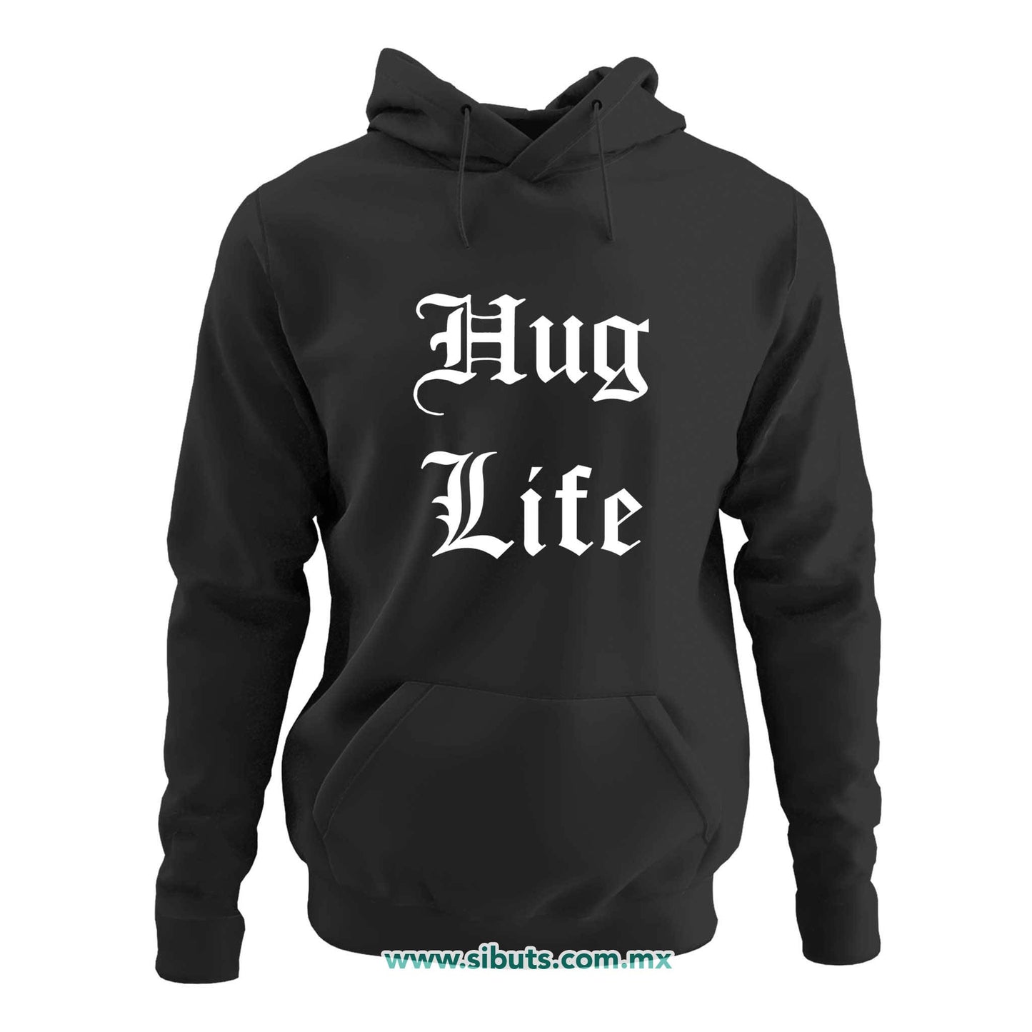 Sudadera Mujer Gorro Frase Hug Life