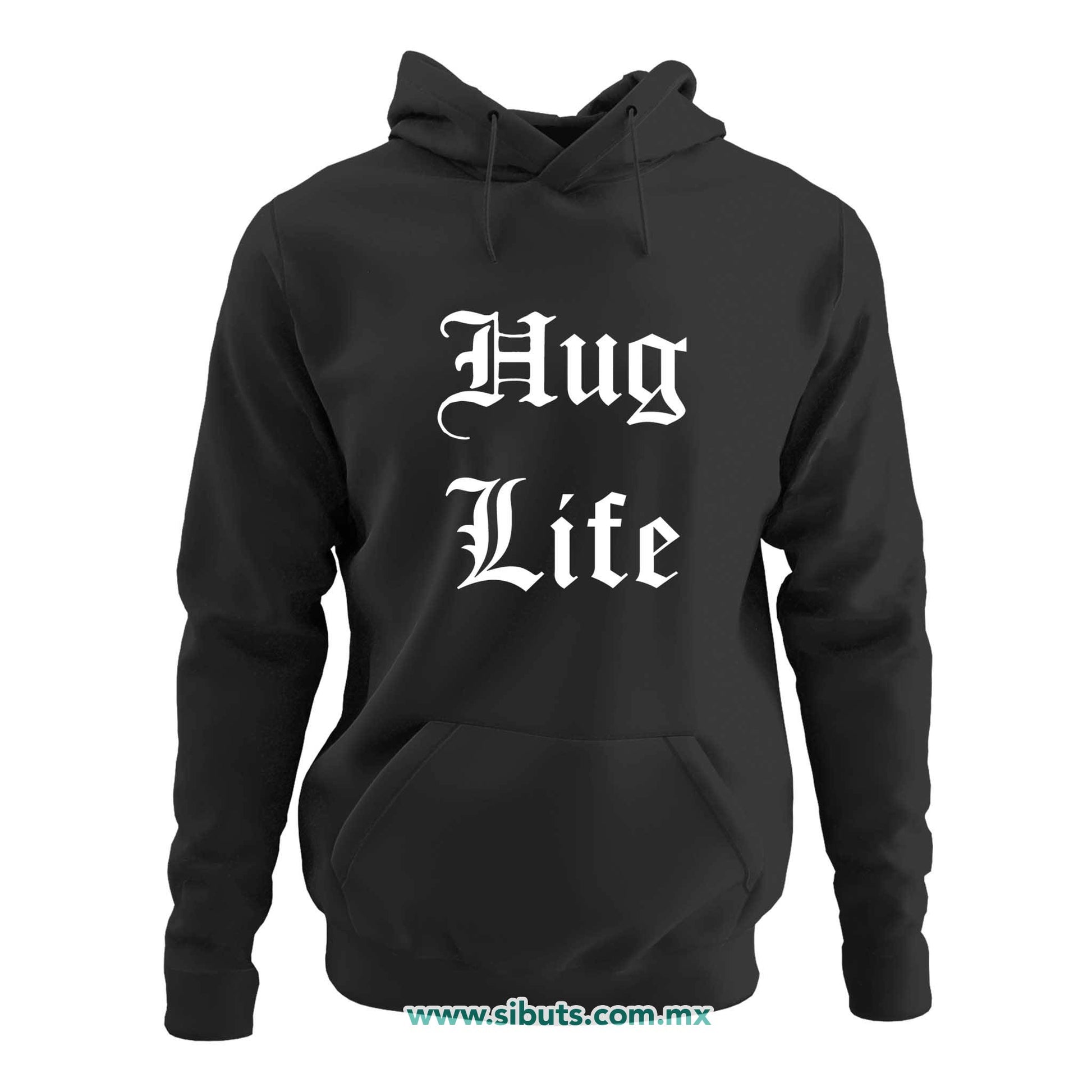 Sudadera Mujer Gorro Frase Hug Life