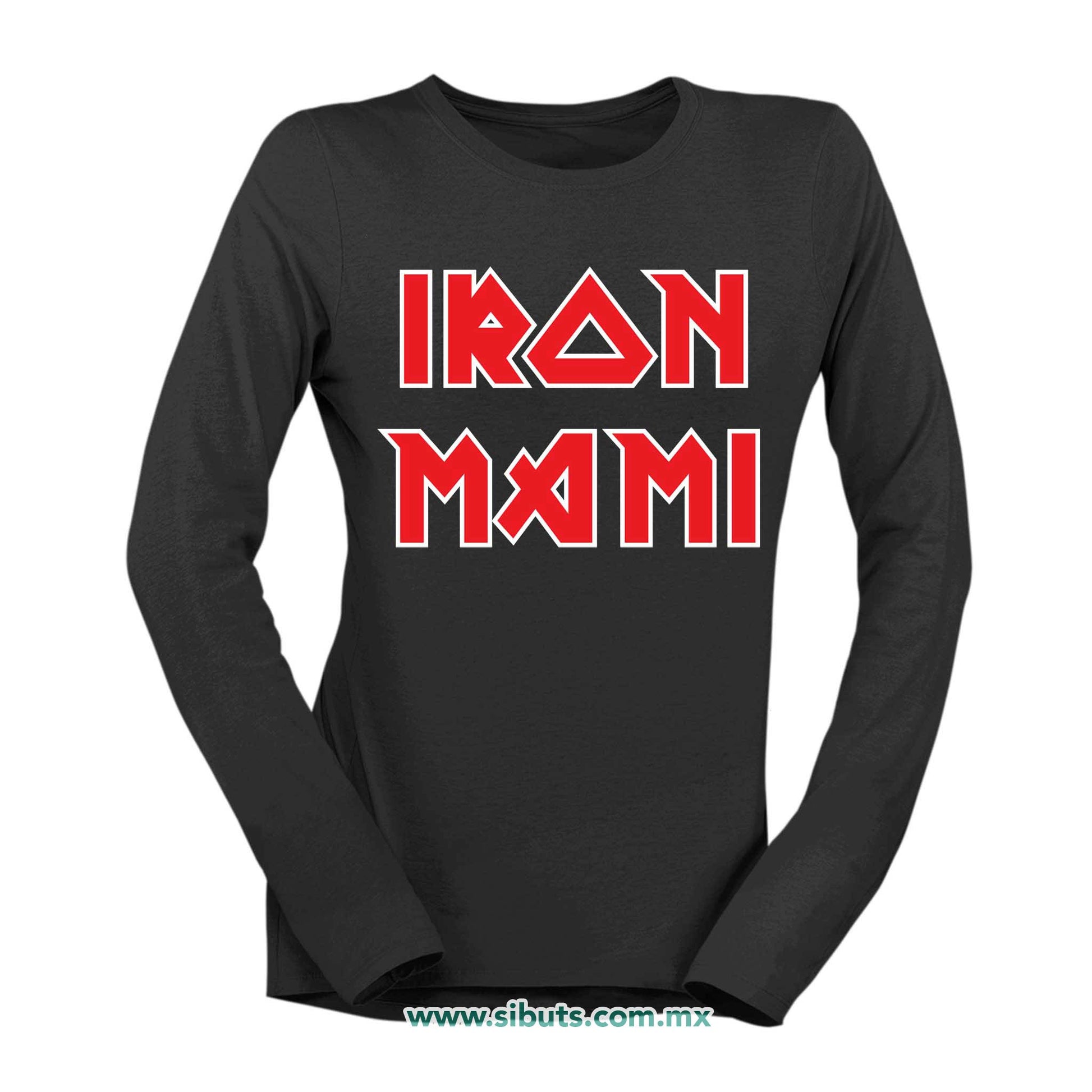 Playera Mujer Manga Larga Iron Mami Iron Maiden