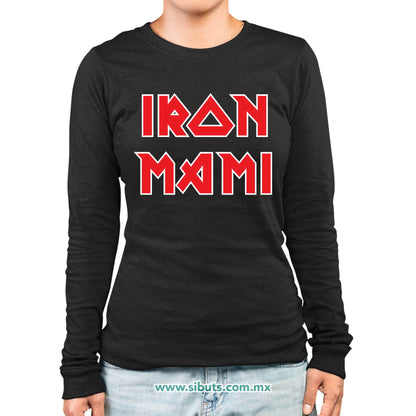 Playera Mujer Manga Larga Iron Mami Iron Maiden
