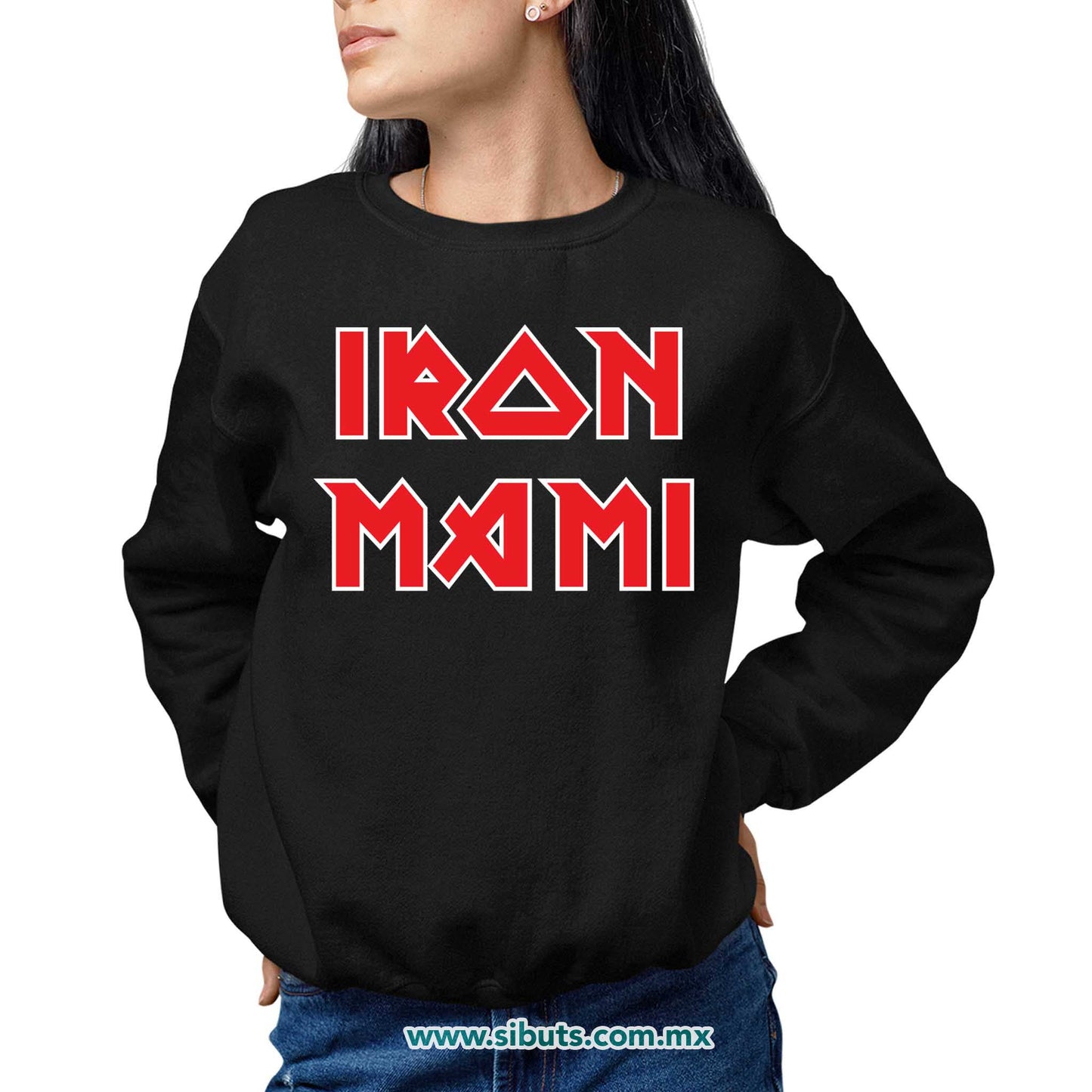 Sudadera Mujer Cuello Redondo Iron Mami Iron Maiden