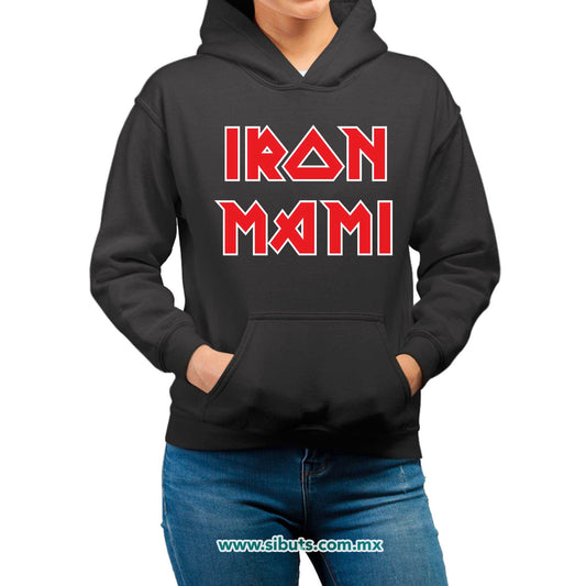 Sudadera Mujer Gorro Iron Mami Iron Maiden
