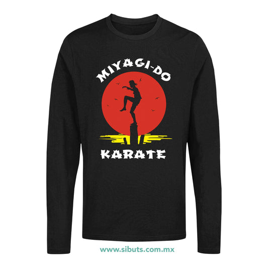 Playera Hombre Manga Larga Karate Kid Miyag Do