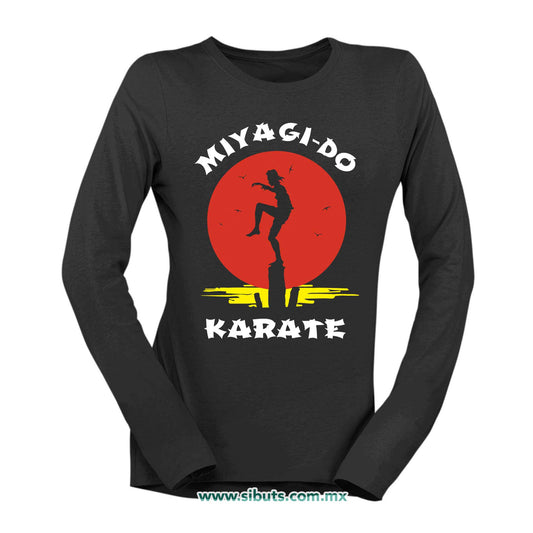 Playera Mujer Manga Larga Karate Kid Miyag Do