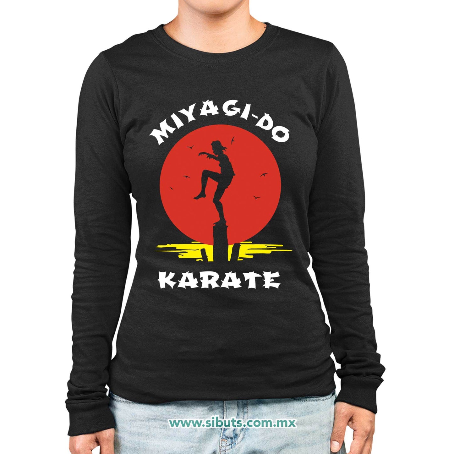 Playera Mujer Manga Larga Karate Kid Miyag Do