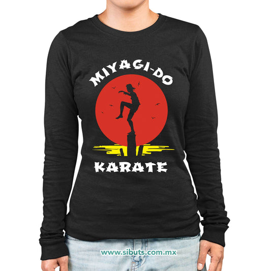 Playera Mujer Manga Larga Karate Kid Miyag Do