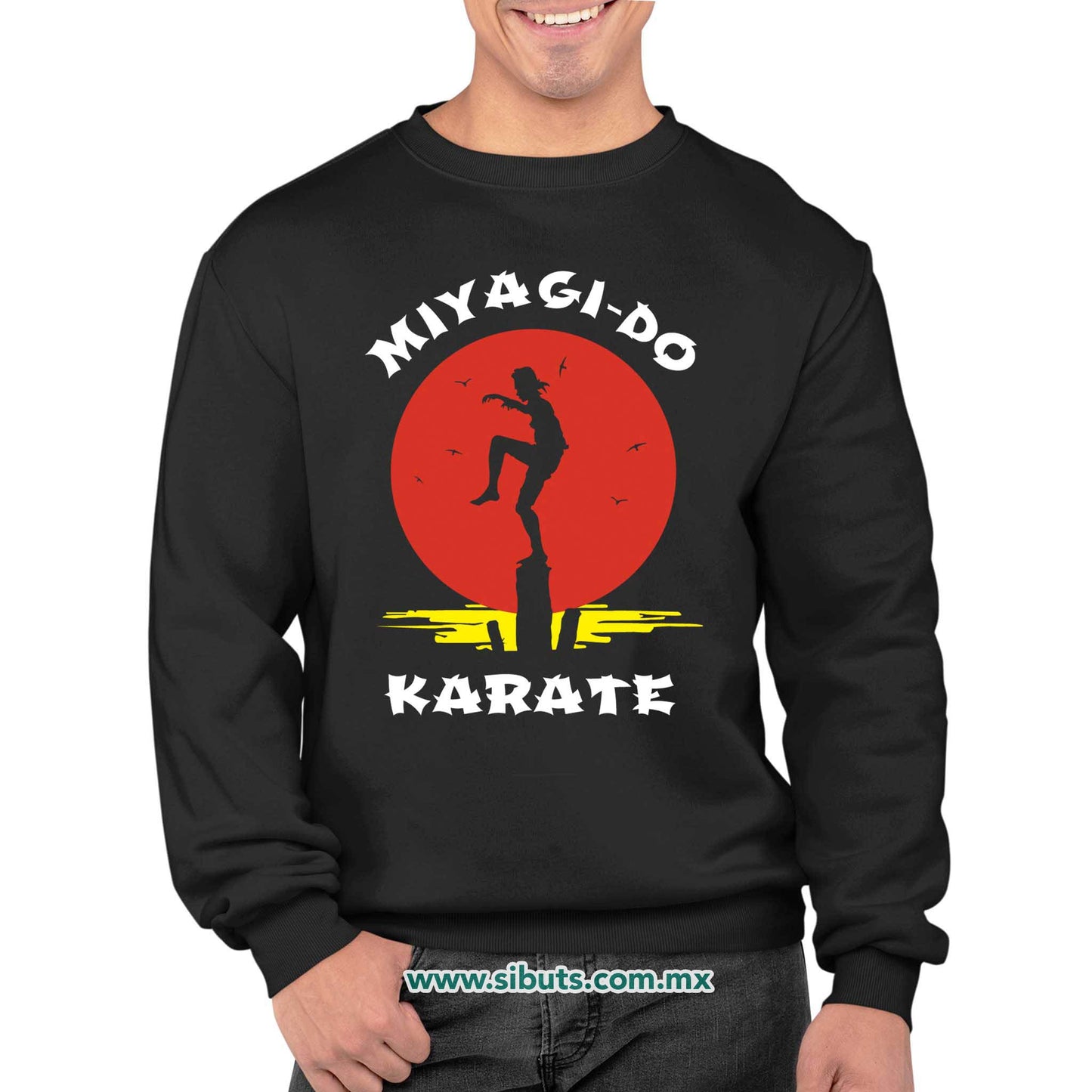 Sudadera Hombre Cuello Redondo Karate Kid Miyag Do