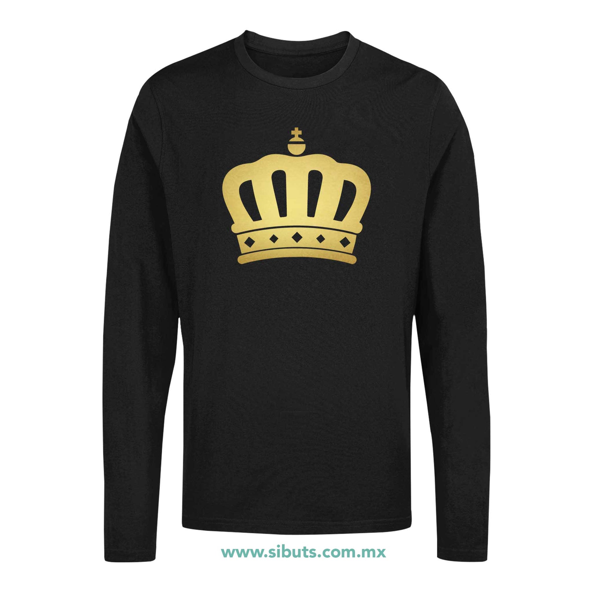 Playera Hombre Manga Larga Corona Queen